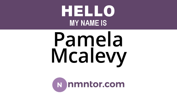 Pamela Mcalevy