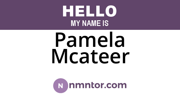 Pamela Mcateer