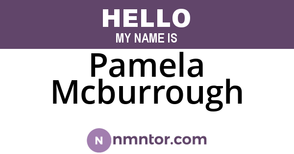 Pamela Mcburrough