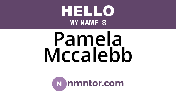 Pamela Mccalebb