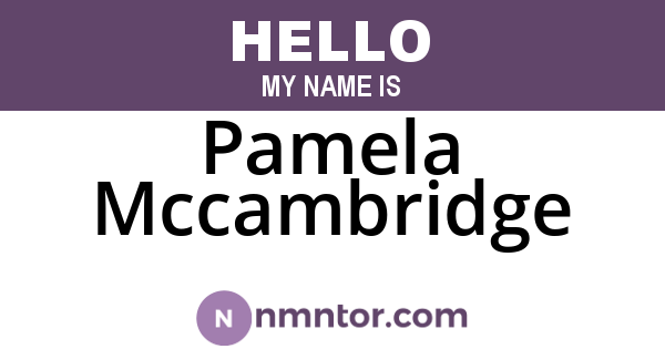 Pamela Mccambridge
