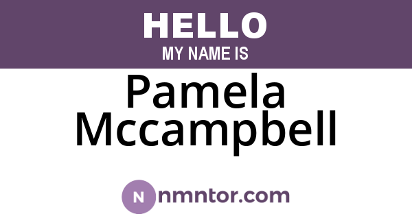 Pamela Mccampbell