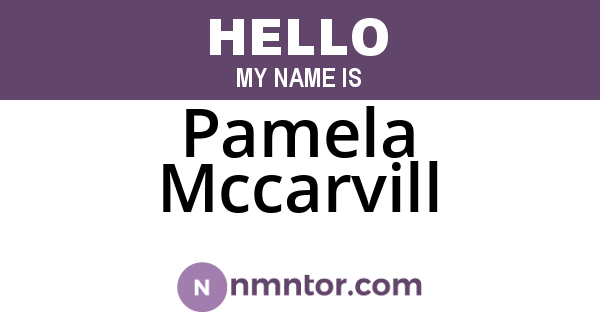 Pamela Mccarvill