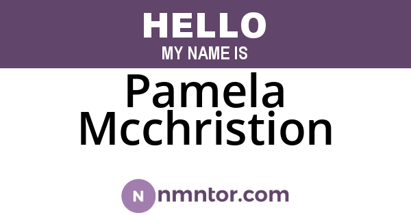 Pamela Mcchristion