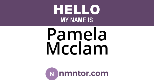 Pamela Mcclam