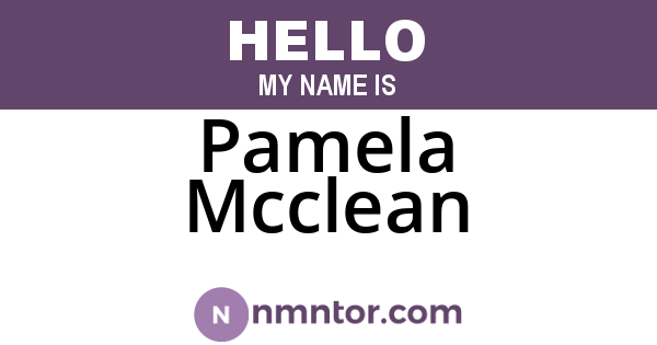 Pamela Mcclean