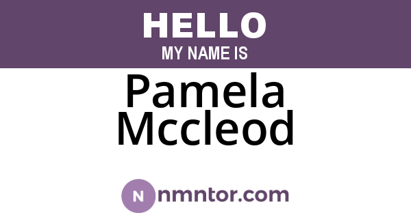 Pamela Mccleod