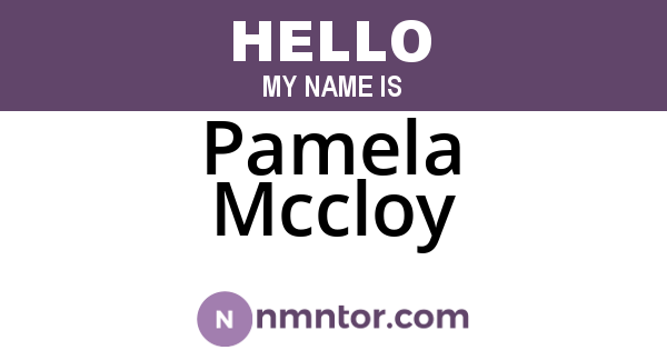 Pamela Mccloy