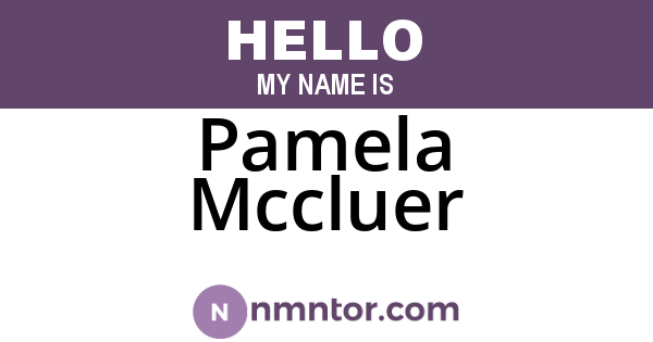 Pamela Mccluer