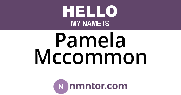 Pamela Mccommon