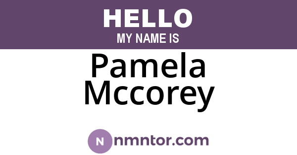 Pamela Mccorey