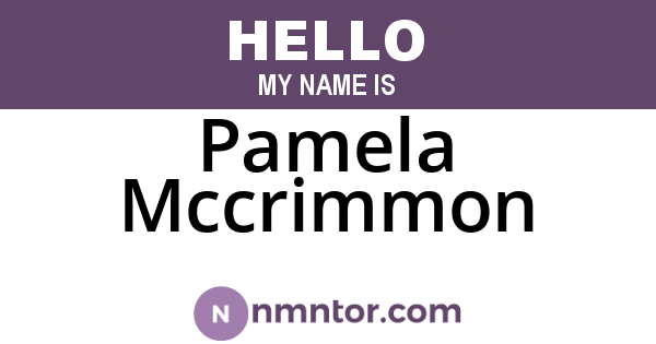 Pamela Mccrimmon
