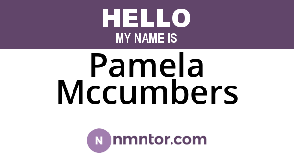 Pamela Mccumbers