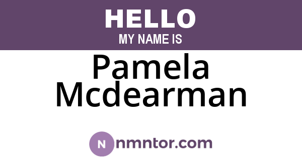 Pamela Mcdearman