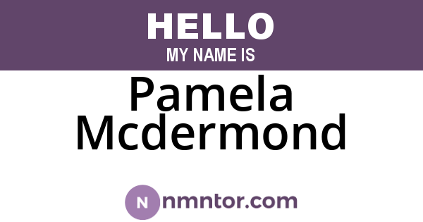 Pamela Mcdermond