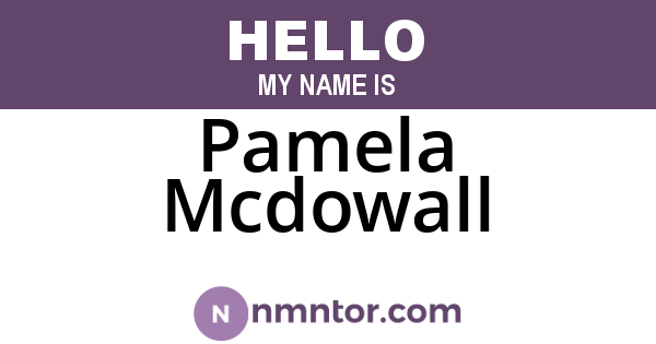 Pamela Mcdowall