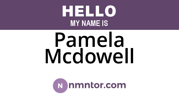 Pamela Mcdowell