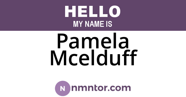 Pamela Mcelduff