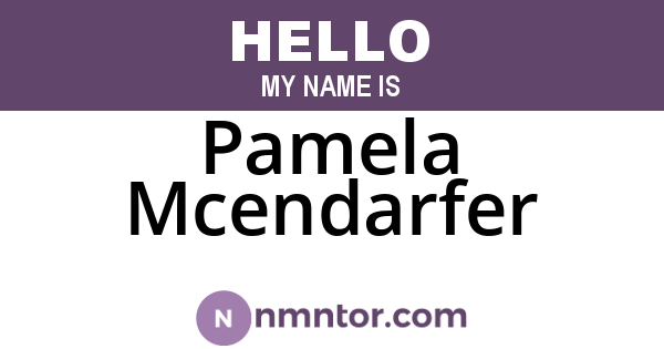 Pamela Mcendarfer