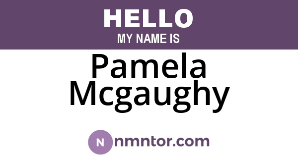 Pamela Mcgaughy