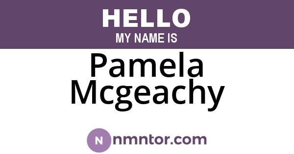 Pamela Mcgeachy