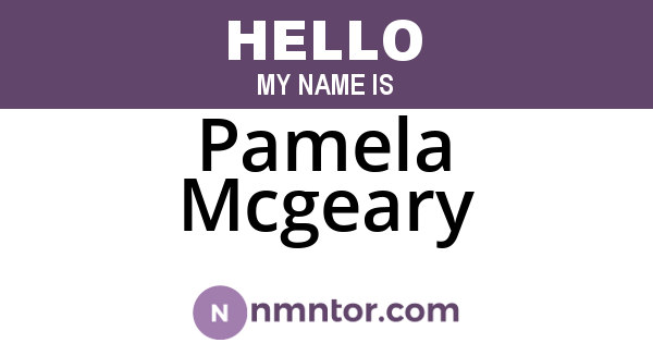 Pamela Mcgeary
