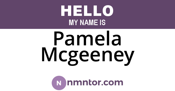 Pamela Mcgeeney