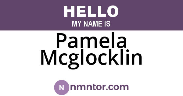 Pamela Mcglocklin