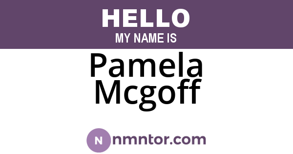 Pamela Mcgoff