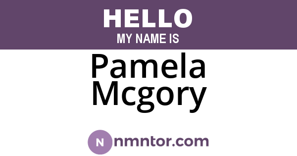 Pamela Mcgory