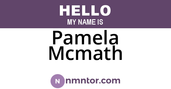 Pamela Mcmath