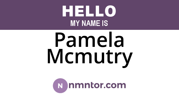Pamela Mcmutry
