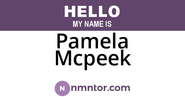 Pamela Mcpeek