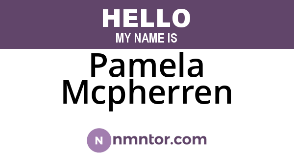 Pamela Mcpherren
