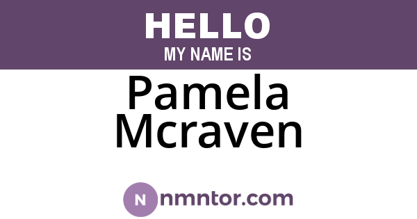 Pamela Mcraven