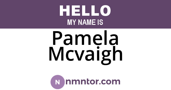 Pamela Mcvaigh