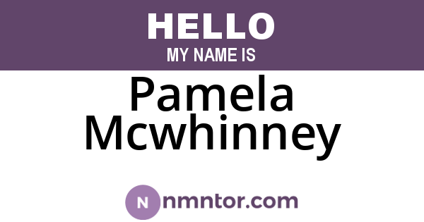 Pamela Mcwhinney
