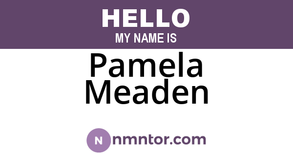 Pamela Meaden