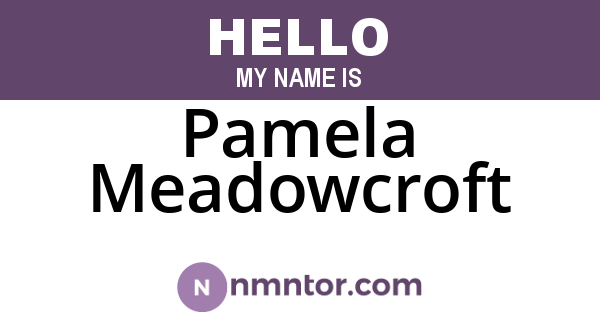 Pamela Meadowcroft
