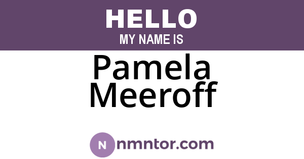 Pamela Meeroff