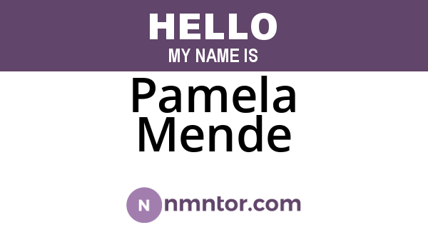 Pamela Mende