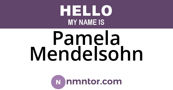 Pamela Mendelsohn