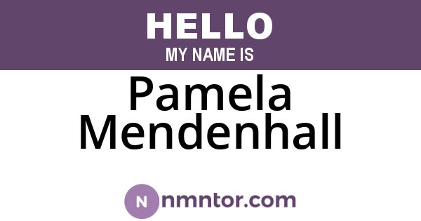 Pamela Mendenhall