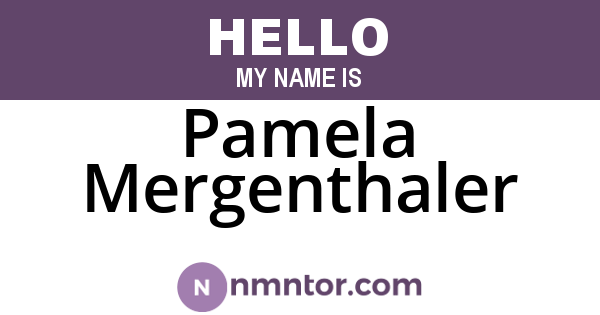 Pamela Mergenthaler