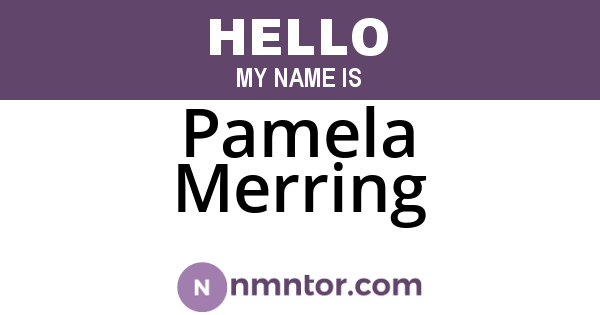 Pamela Merring