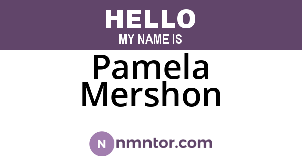 Pamela Mershon