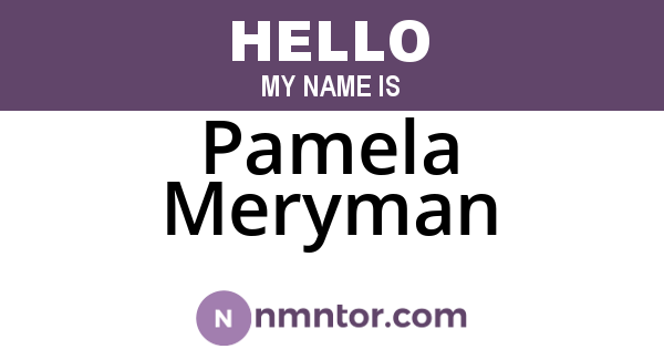 Pamela Meryman