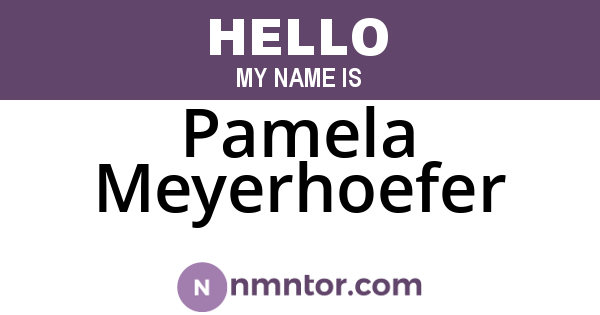 Pamela Meyerhoefer