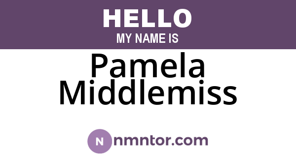 Pamela Middlemiss