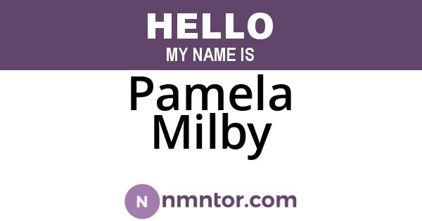 Pamela Milby